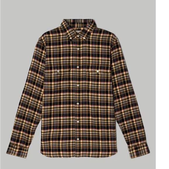 Everlane Men's Flannel Button Down Shirt Large Beech Plaid NWT - Picture 3 of 7